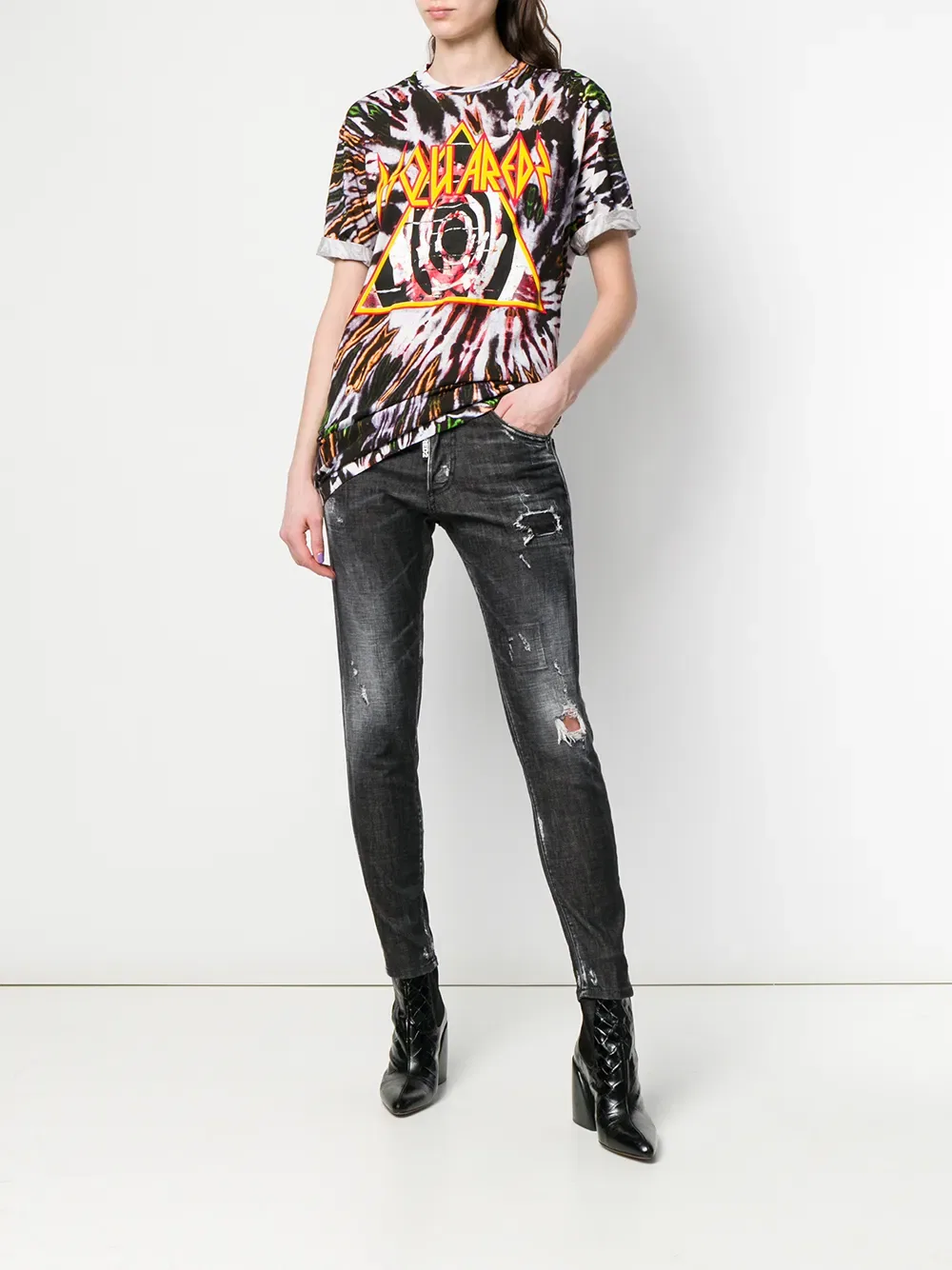 Узкие джинсы Dsquared2, черный — фото 2