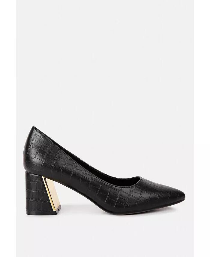 Туфли-лодочки Emersyn Croc Block Heel London Rag, черный