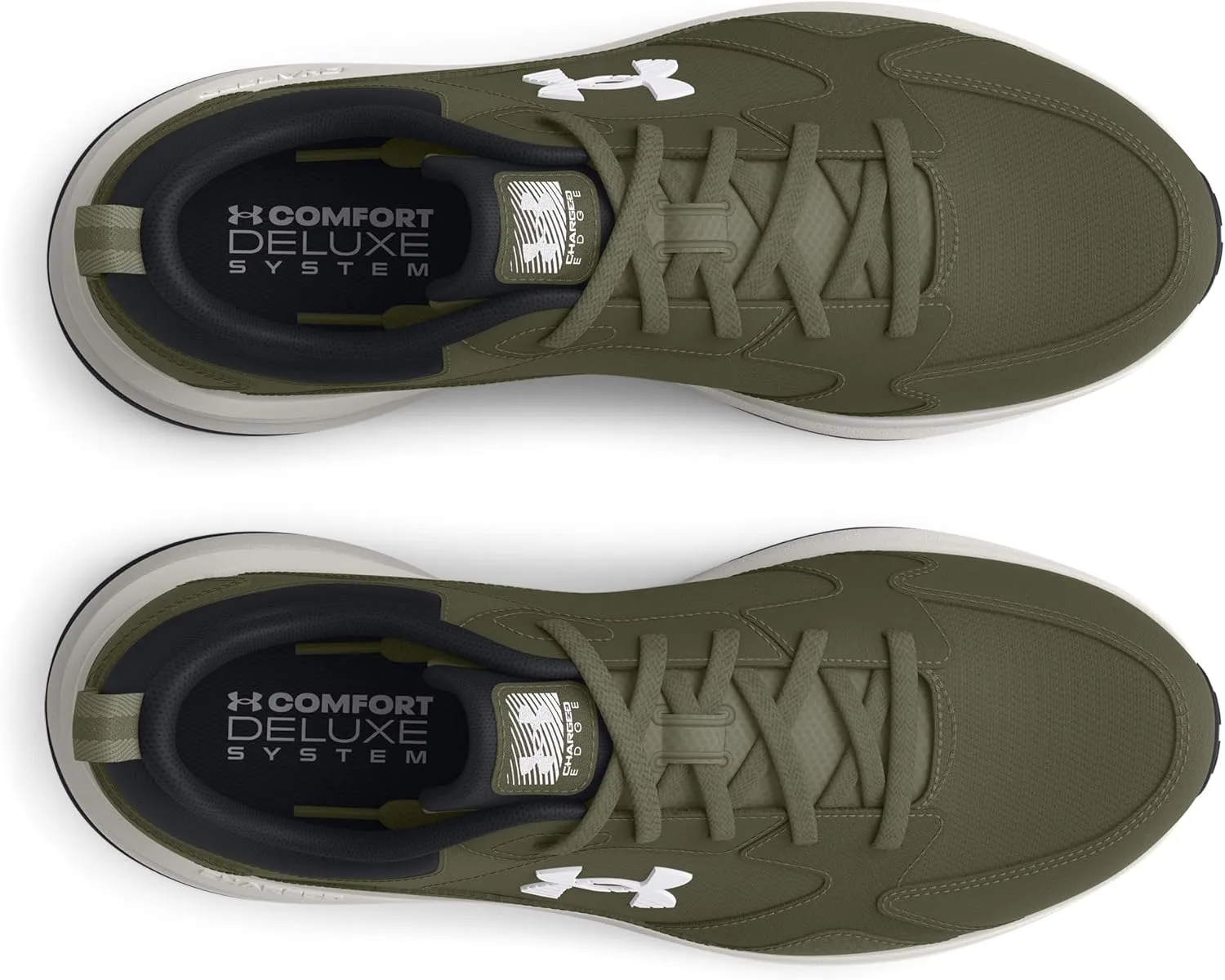 Мужские тренировочные кроссовки Under Armour Charged Edge, белый/зеленый — фото 2