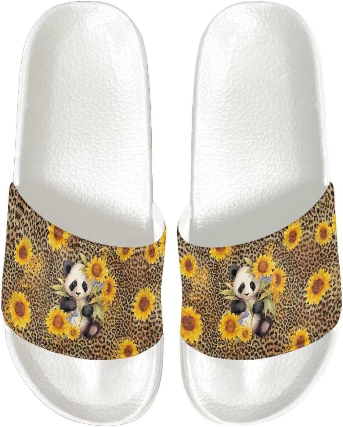 

Женские шлепанцы JUDENTIDOS, нескользящие летние тапочки для дома для девочек, шлепанцы на плоской подошве, Sunflower Panda
