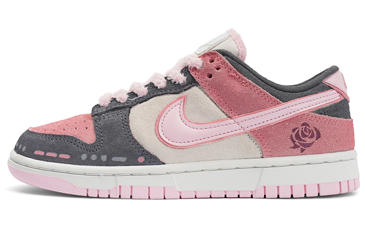 

Кроссовки Nike Dunk Skateboard Shoes Women's Low-Top Gray Pink