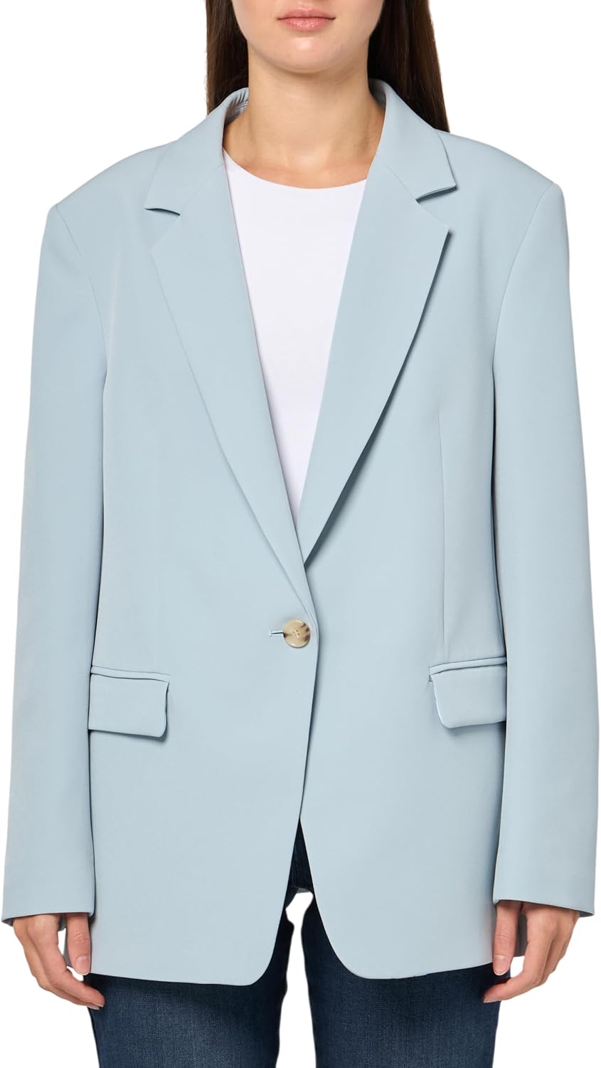 

BOSS Женский приталенный однобортный пиджак Jabla Essential, Icy Moon