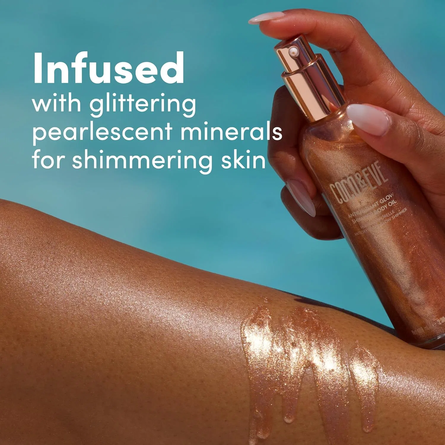 Мерцающее масло для тела «Antioxidant Glow Shimmer Care Oil» от Coco & Eve Coco & Eve — фото 3