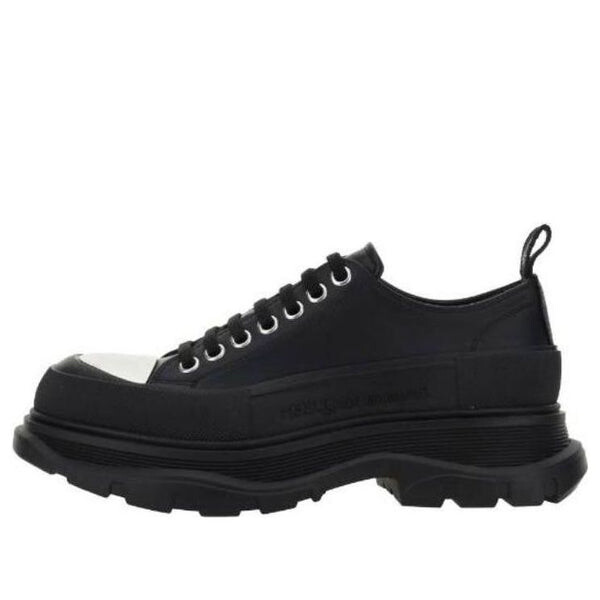 

Кроссовки tread slick lace-up shoes 'black white toe' Alexander Mcqueen, черный