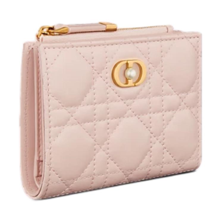 Dior Кошелек Jolie из овечьей кожи, женский, светло-розовый — фото 2