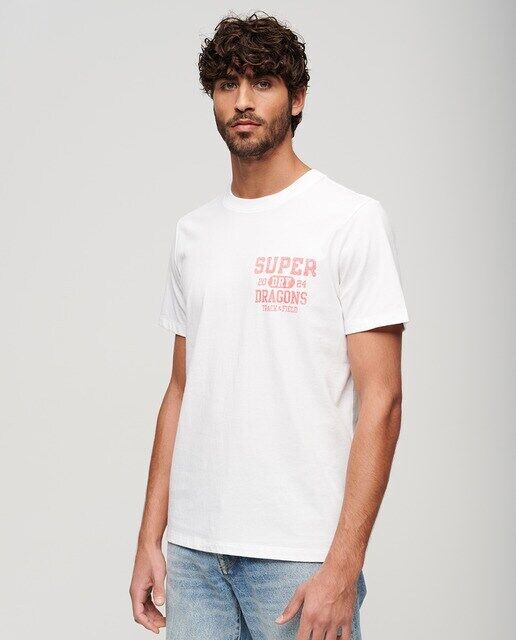 

Мужская футболка с китайским новогодним рисунком Superdry, белый