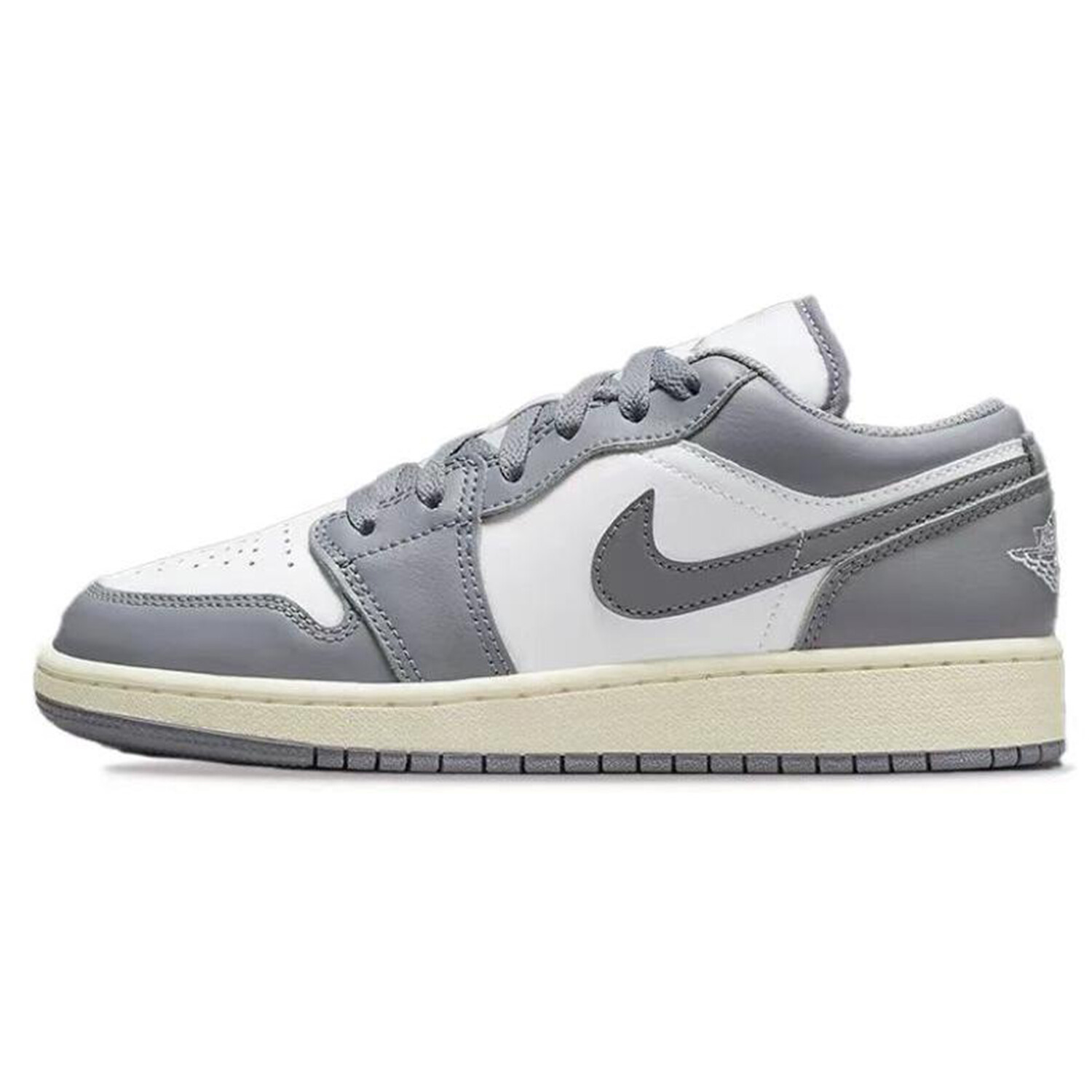 Кроссовки Air Jordan 1 Vintage Basketball Shoes Women's Low-top Heather Gray/Dusty Pink, серый/розовый — фото 3