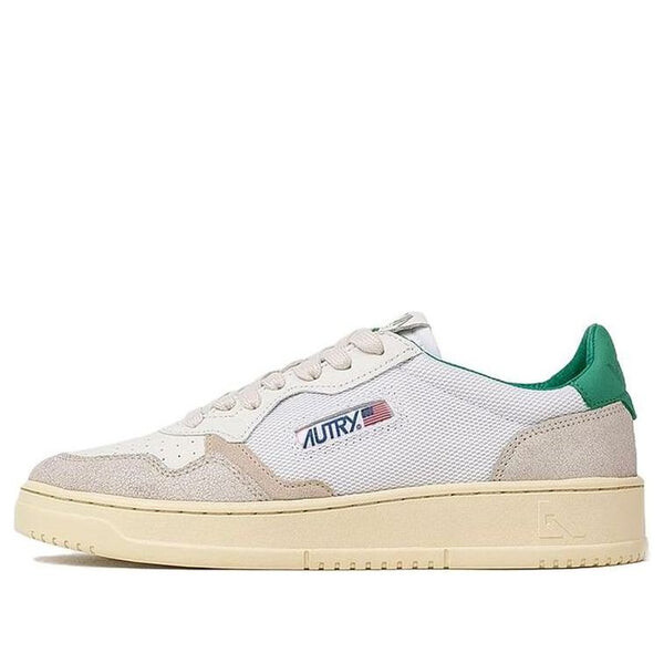 

Кроссовки medalist capra leather with nubuck low 'white green' Autry, белый