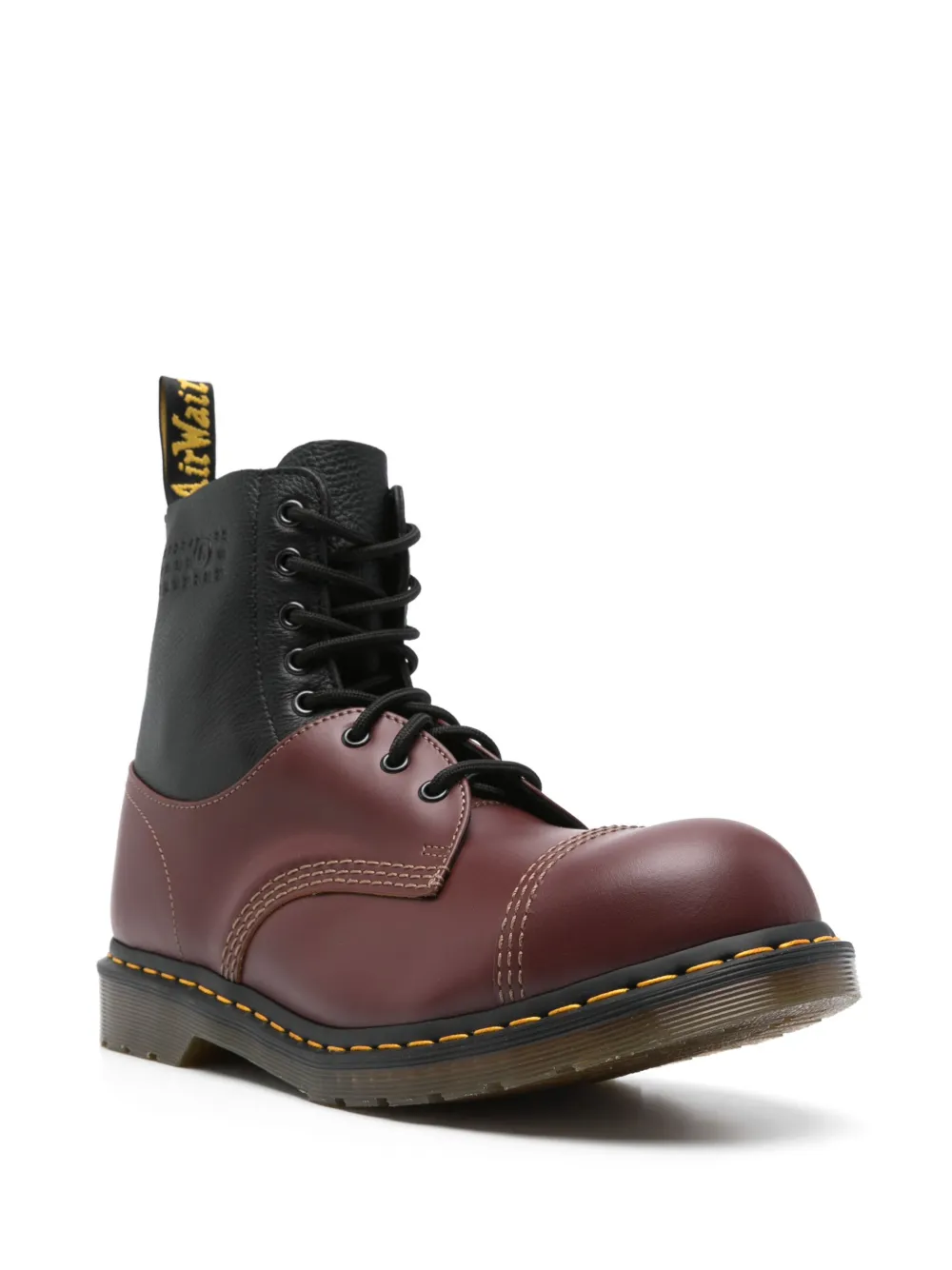 Ботинки в стиле колор-блок из коллаборации с Dr. Martens MM6 Maison Margiela, красный — фото 2