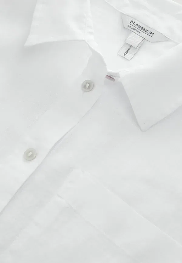 Блуза Next, модель Button down, белый — фото 3