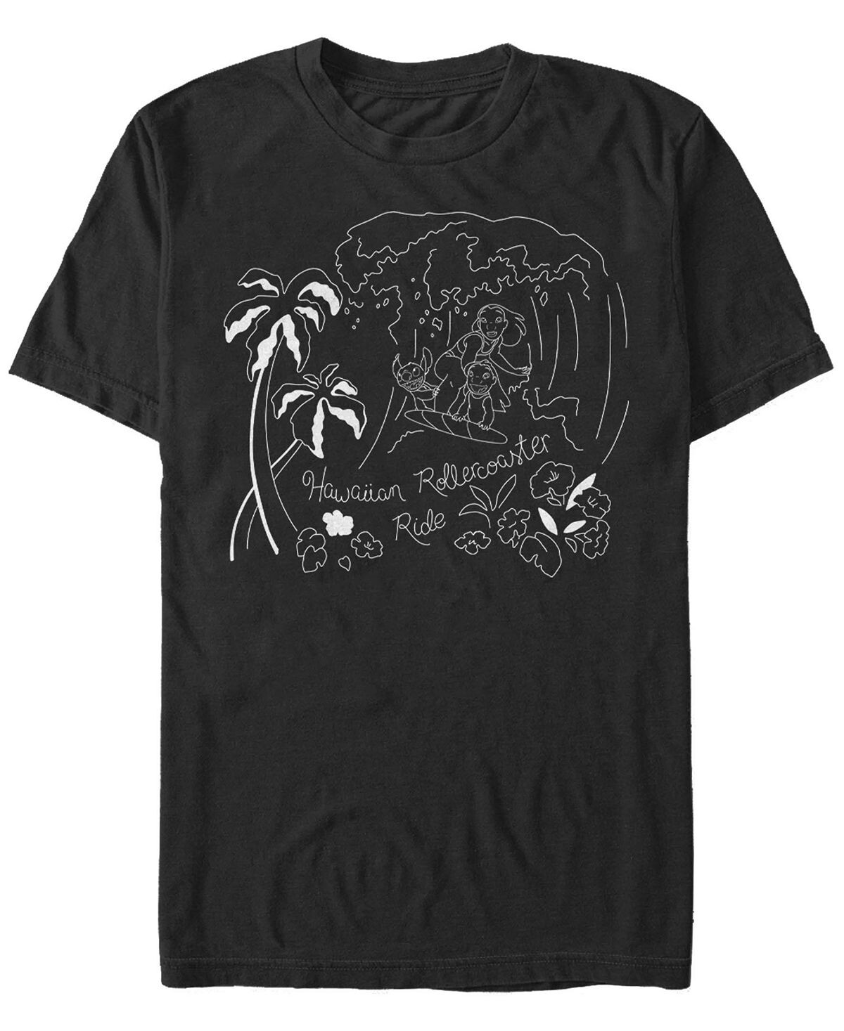

Мужская футболка с коротким рукавом Stitch Surf Line Art Fifth Sun
