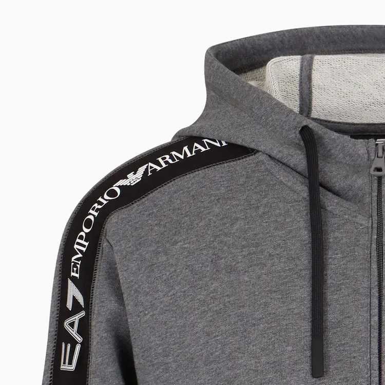 EMPORIO ARMANI Толстовка EA7 FW24 мужская темно-серый — фото 4