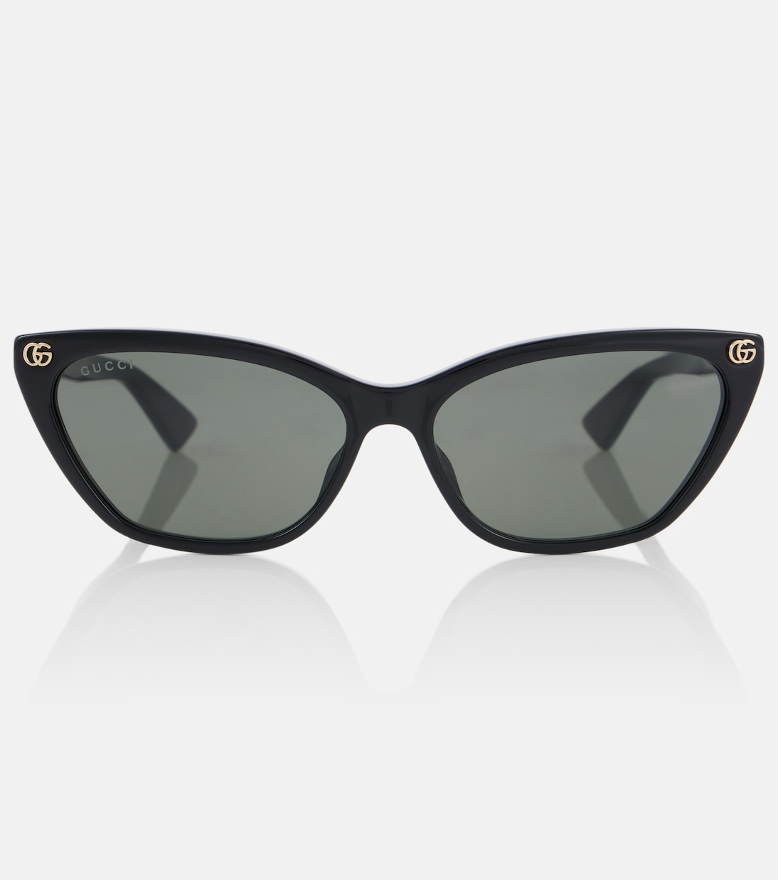 

Солнцезащитные очки Double G с кошачьим глазом Gucci, Black-Black-Grey