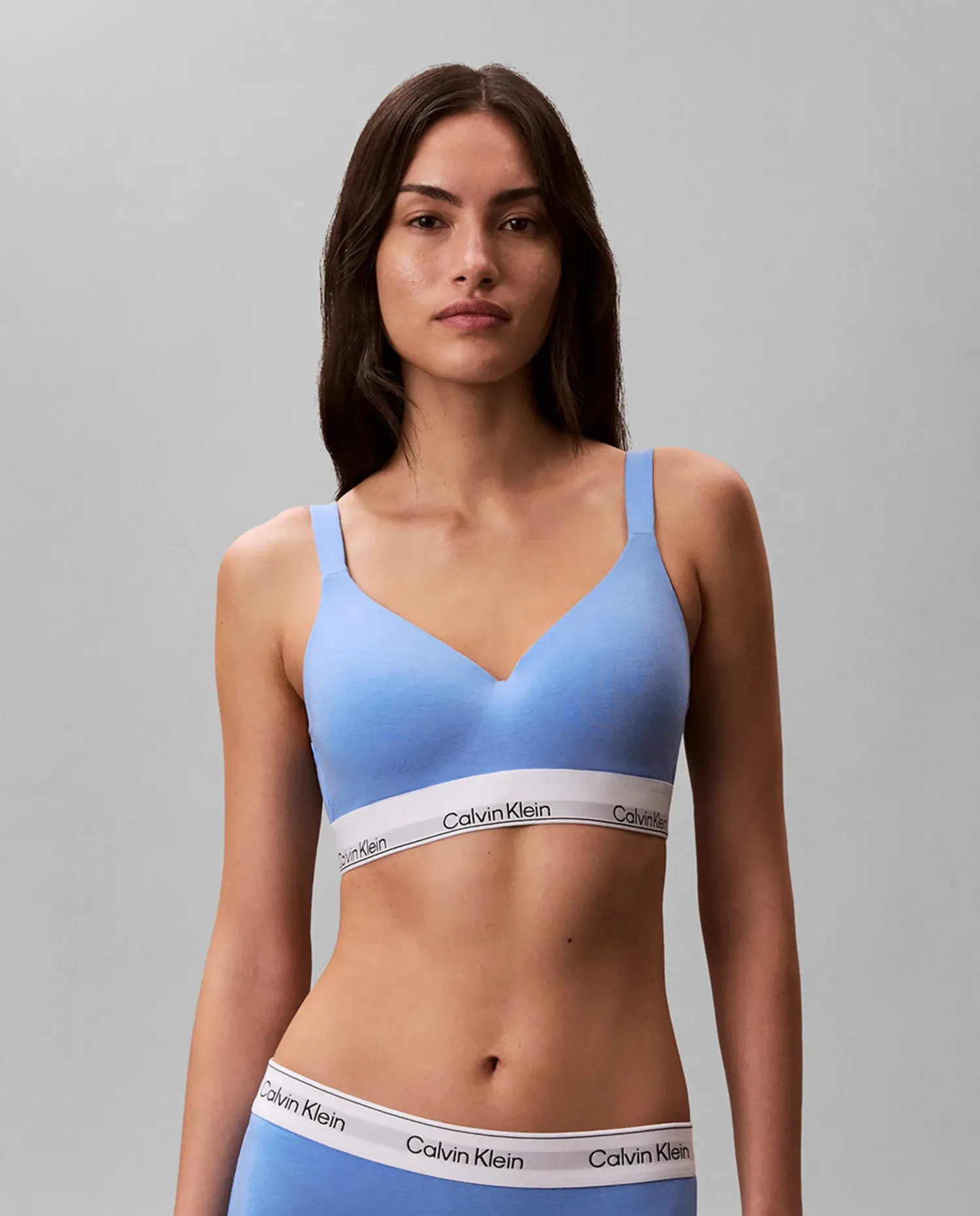 Бюстгальтер бралетт предварительно сформированный ICON COTTON MODAL Calvin Klein, синий