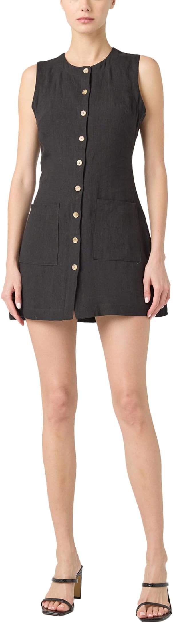 

Платье Blank NYC City Nights Sleeveless A Line Dress, Black