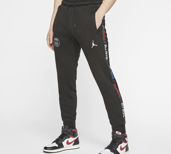 Спортивные штаны Air Jordan Paris Saint-Germain Logo Fleece Sports Pants Black, черный — фото 3