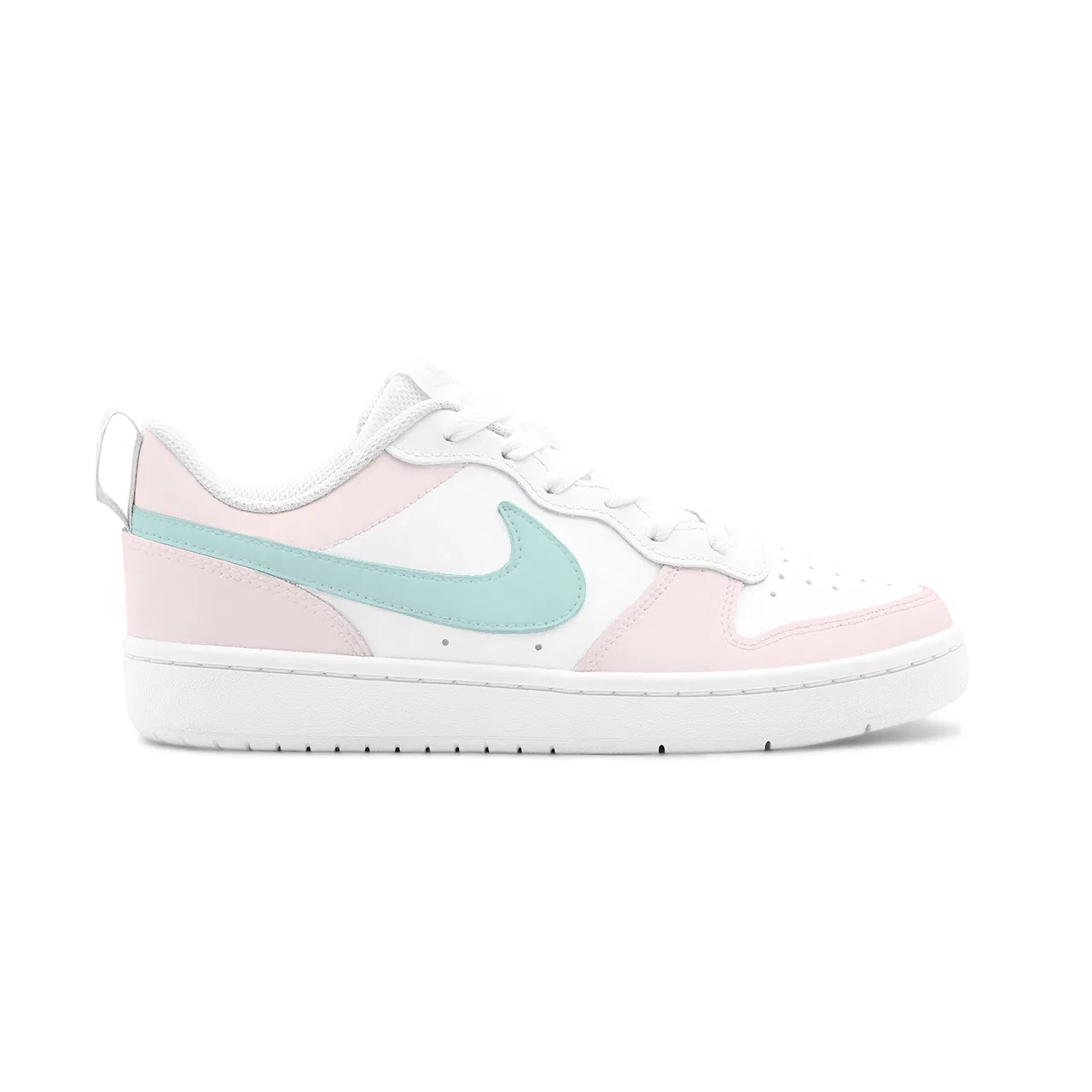 Кроссовки для скейтбординга детские Court Borough 2 HEY Pink Cat Cyan cushioning abrasion resistant slip resistant low top Nike, Pink Green — фото 3