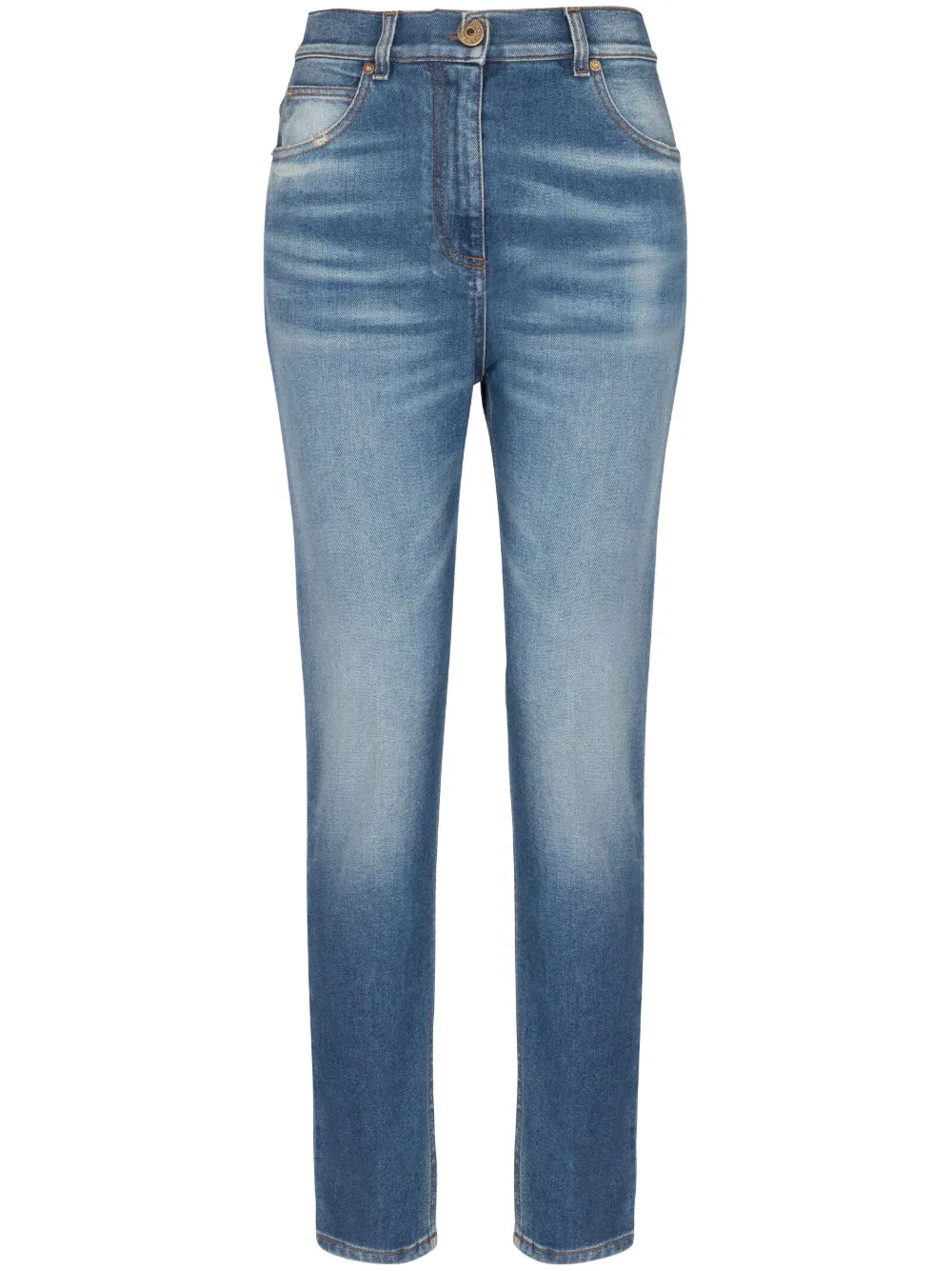 

Узкие джинсы с логотипом BALMAIN, синий