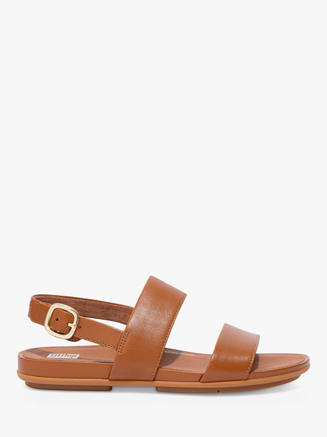 

Кожаные сандалии с двойным ремешком FitFlop Gracie, светло-коричневый