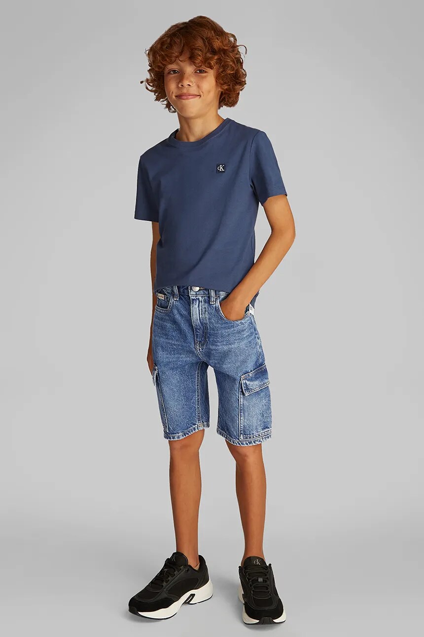 

Детские джинсовые шорты Calvin Klein Jeans, синий