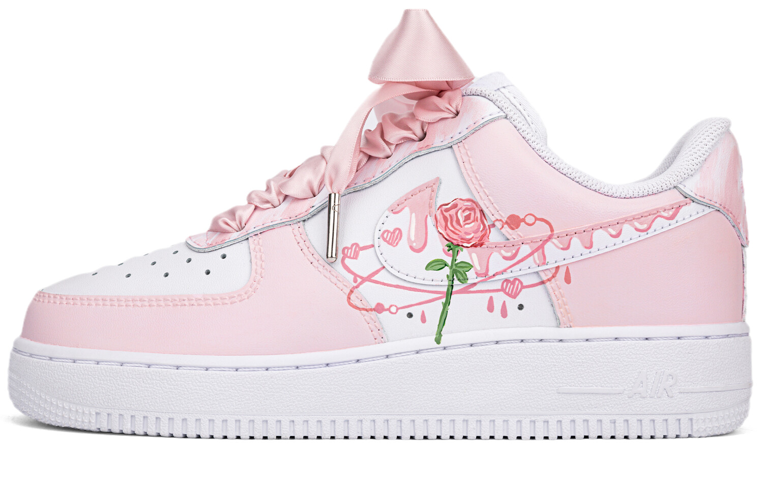 

Кроссовки Nike Air Force 1 Skateboard Shoes Women's Low-Top White Pink