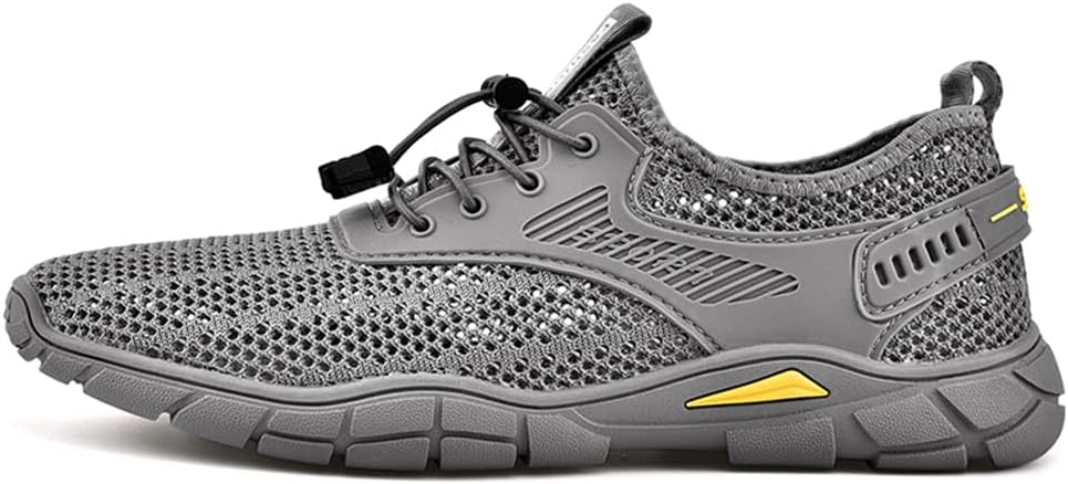 Мужские водные кроссовки Quick Dry Barefoot для плавания в реке, бассейне и на пляже, походов и прогулок, слипоны, легкие и дышащие Abborora, серый — фото 3