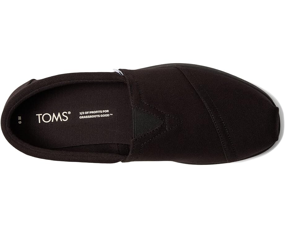 Лоферы TOMS Alpargata Forward Espadrille, цвет Black/Black Recycled Cotton Canvas — фото 2