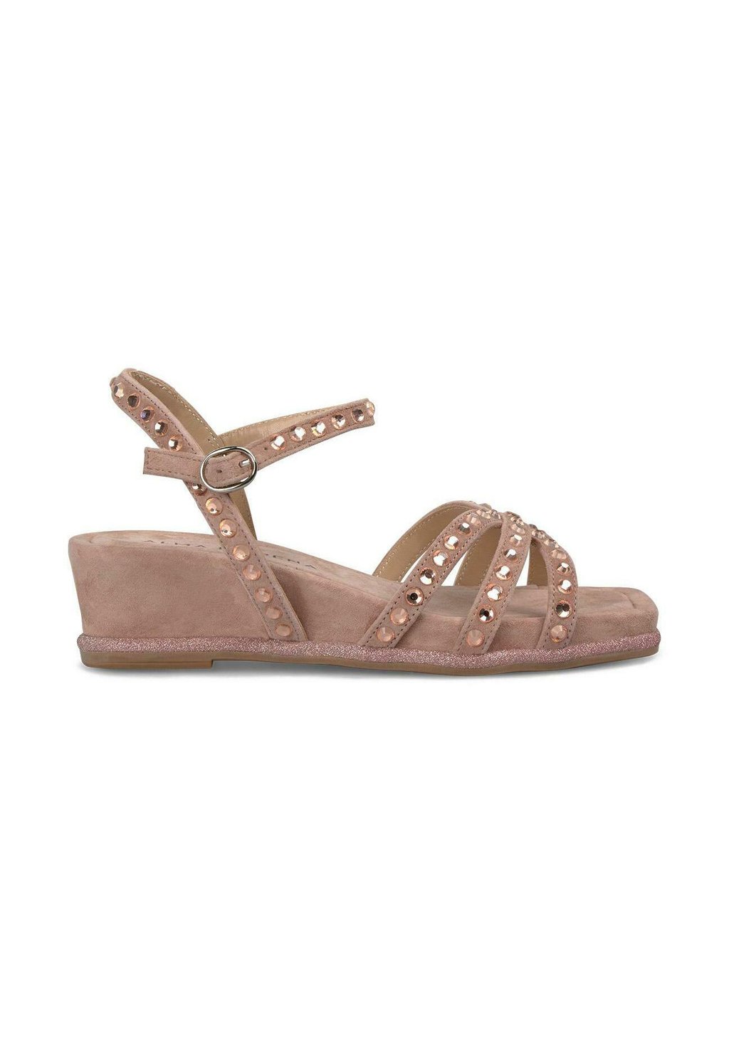 Босоножки на танкетке CON CIERRE HEBILLA - Platform sandals Alma en Pena, цвет Rosa Jaspeado — фото 2