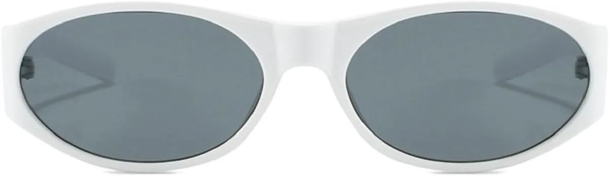 

Ретро овальные солнцезащитные очки для женщин в стиле Y2k с градиентным переходом цвета, для активного отдыха на природе, пляжа и путешествий Melrose, White