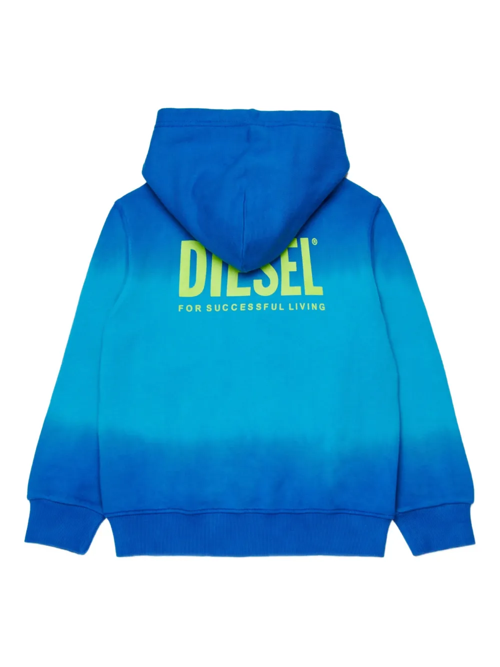 Толстовка shade over на молнии с капюшоном Diesel Kids, синий — фото 2