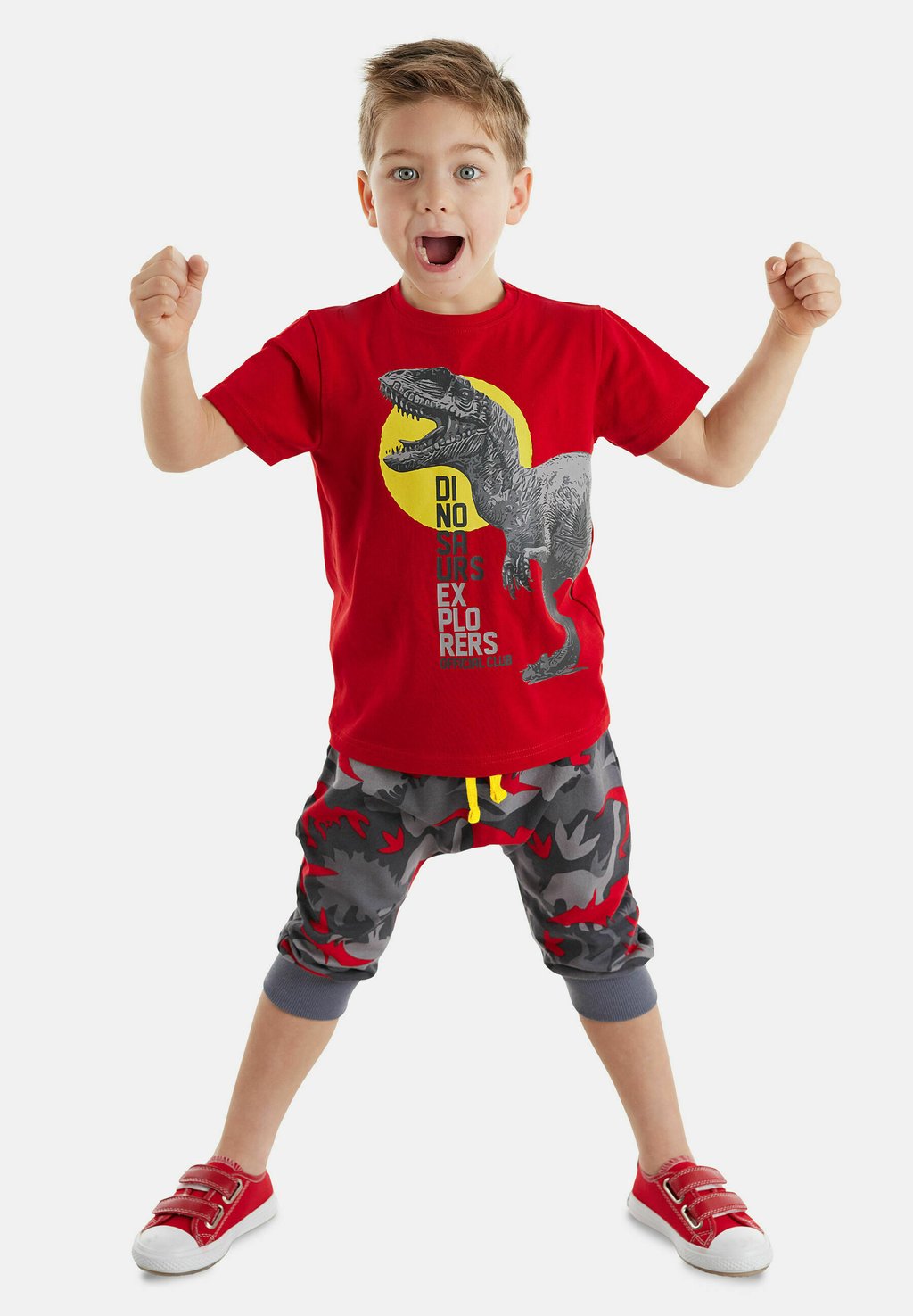 

Шорты Dino Camo Denokids, цвет red grey