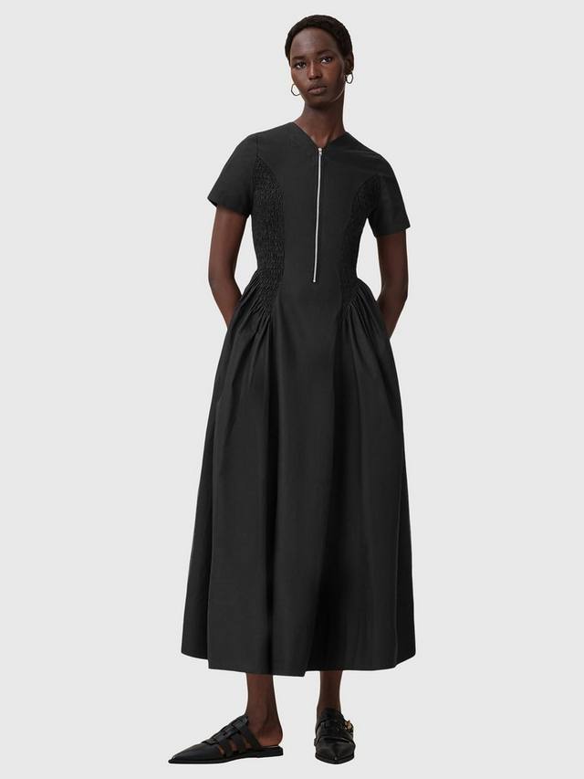 

Платье миди Sheena с застежкой-молнией на горловине AllSaints, Black