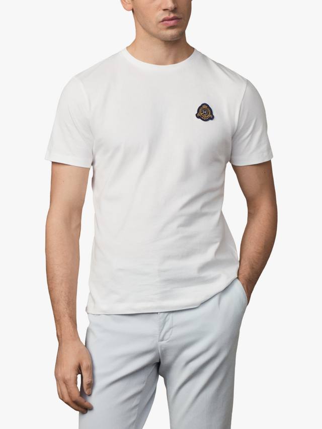 

Хлопковая футболка с коротким рукавом и круглым вырезом Hackett London