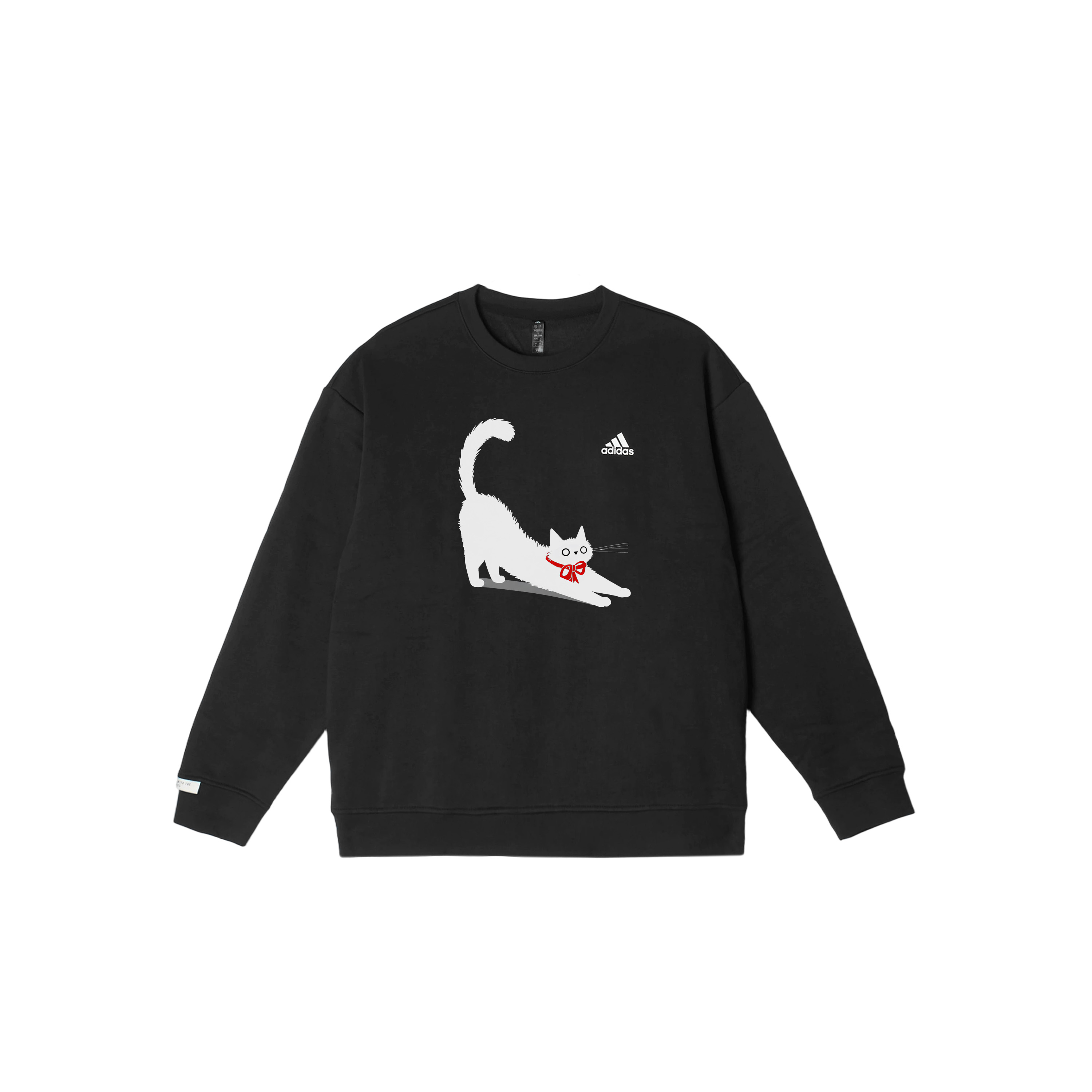 

Adidas LABEL Свитшот Unisex Black Crew Neck Moderate Regular