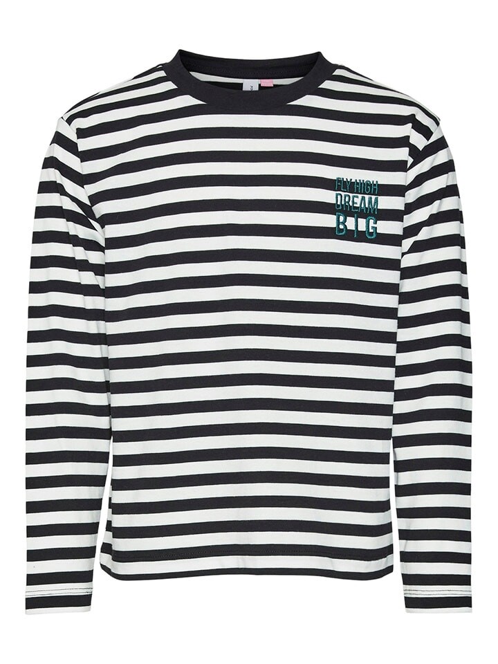 

Лонгслив Vero Moda Girl, черный/белый