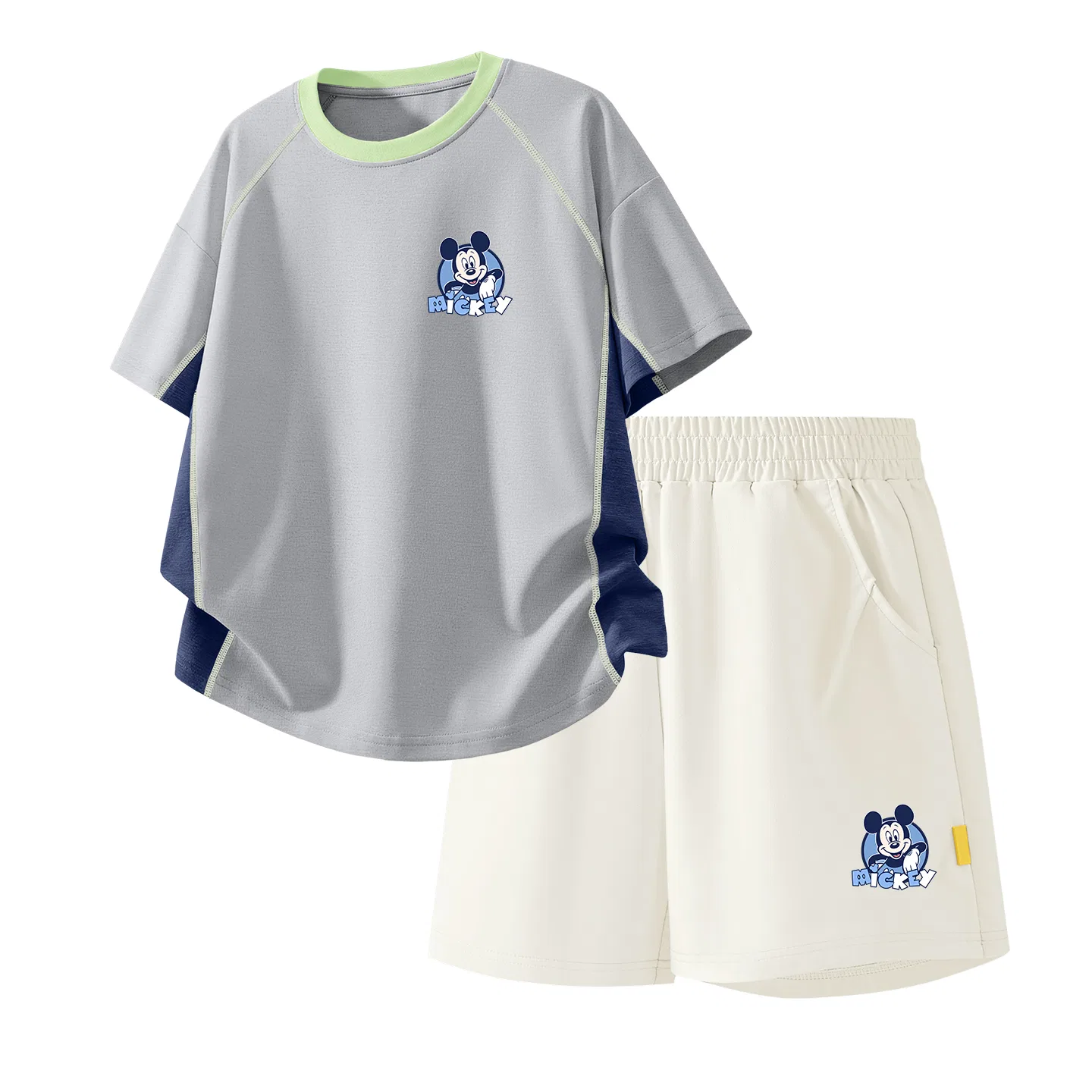 Детский спортивный костюм Casual Sportswear Two Piece Set Disney, Di Break Wall K Gray+Di Break Wall K_Bottom Right Mist White