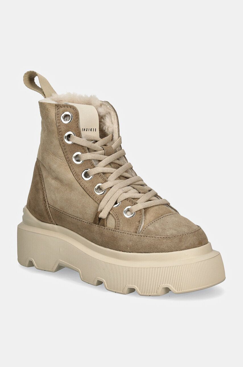 Замшевые туфли Matilda Shearling Inuikii, бежевый