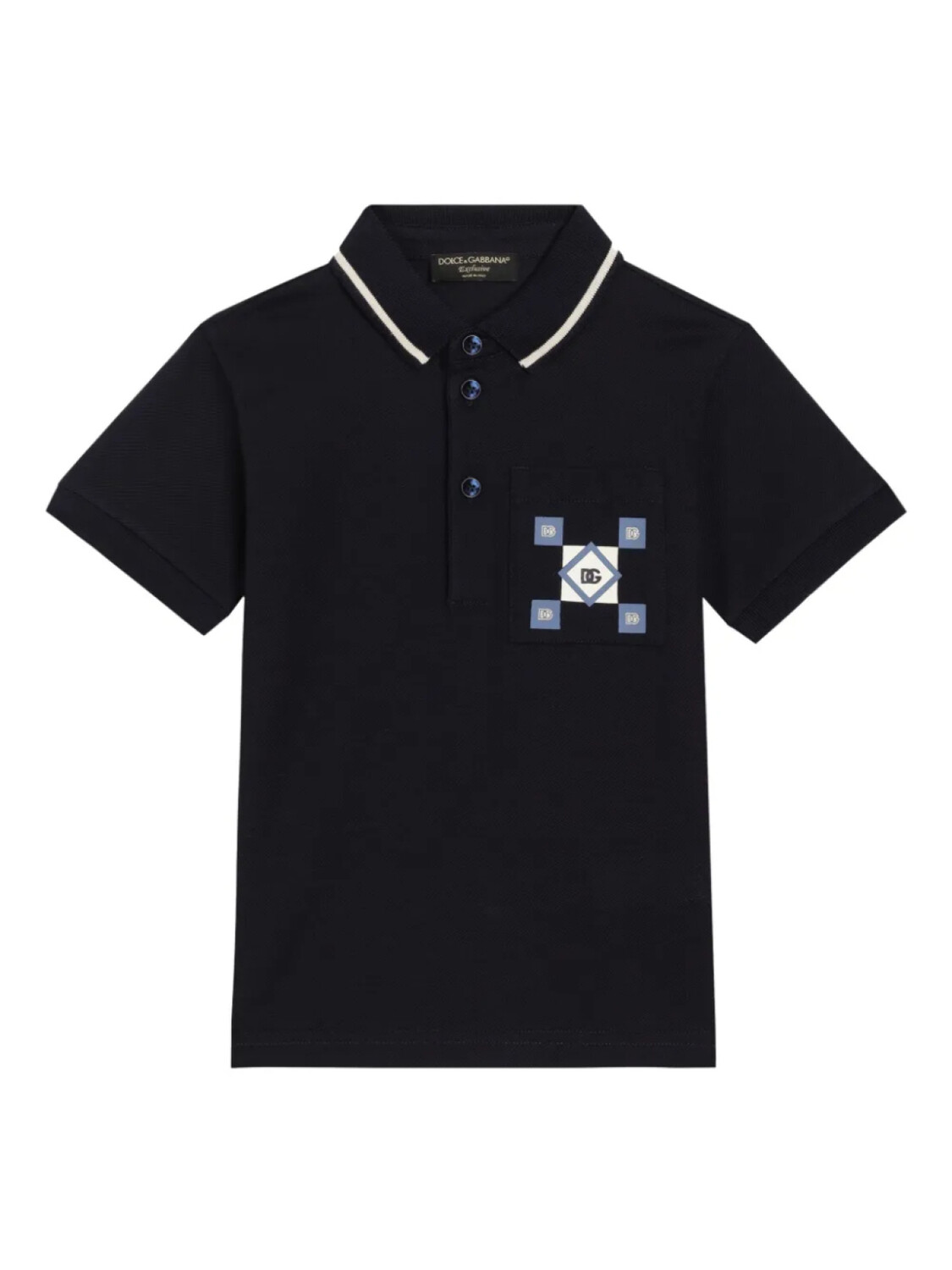 

Футболка-поло с логотипом Dolce & Gabbana Kids, синий