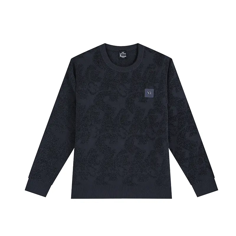 

361° Трикотажный свитер для мужчин Logan серого цвета с круглым вырезом, умеренной посадки