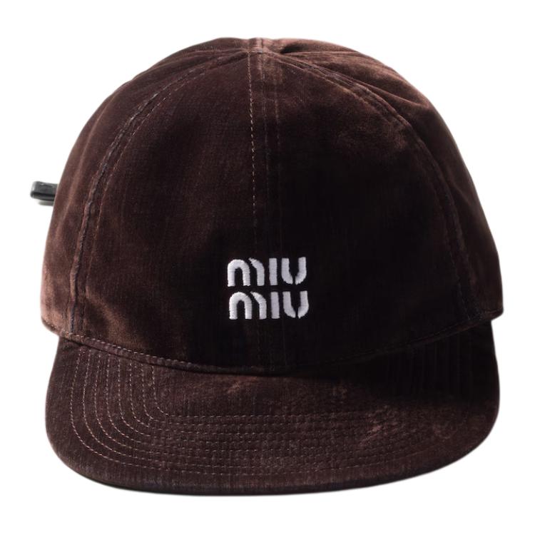 

Хлопковая бейсболка Unisex Brown/Baltic Sea Blue MIU MIU, коричневый/синий