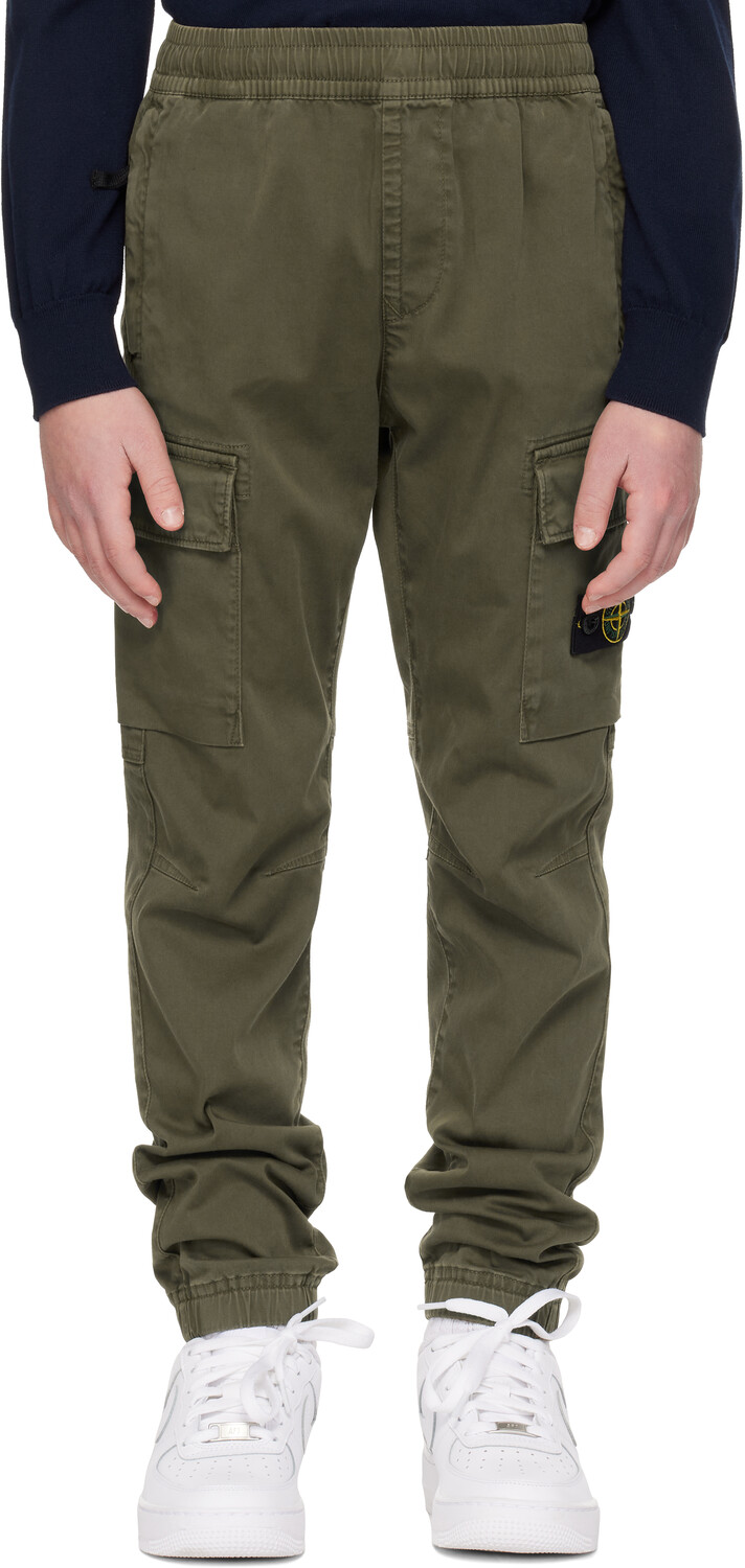 

Детские брюки-карго цвета хаки 30115 Stone Island Junior