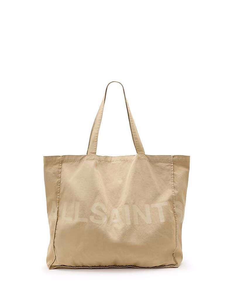 

Большая сумка-тоут AllSaints Biggy цвета светлого хаки