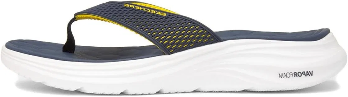 Мужские сандалии Skechers Sport Men Vapor из пеноматериала, 2-Navy Kpu Yellow Trim