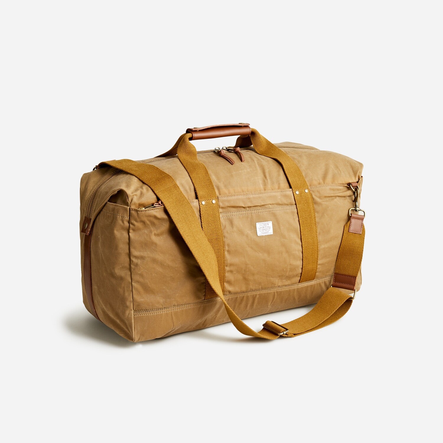 

Дорожная сумка из вощеного холста J.Crew, хаки