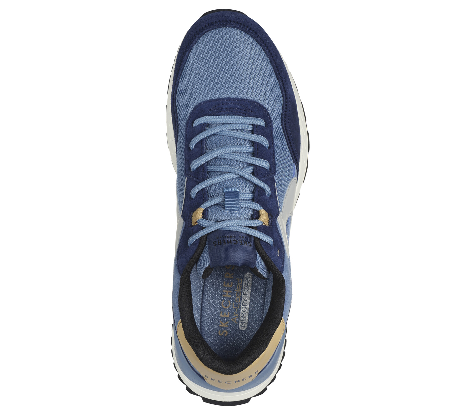 Низкие кроссовки Skechers FURY FURY LACE LOW, цвет Braun/Grau/Blau/Gelb — фото 2