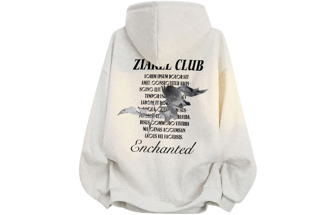 

Толстовка Unisex Hooded Moderate Heavyweight ZIAREL, белый heather серый