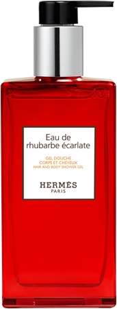 

Гель для душа для тела и волос HERMÈS Le Bain Eau de rhubarbe écarlate, unisex 200 ml