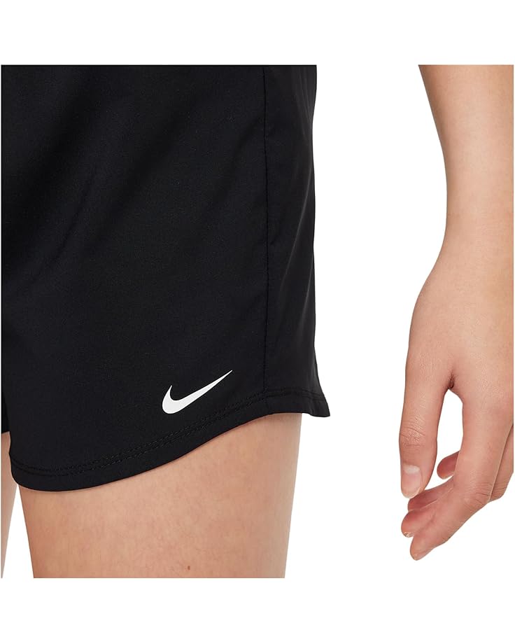 Шорты Nike Kids Dri-FIT One Woven High-Waisted Training Shorts, черный/белый — фото 4