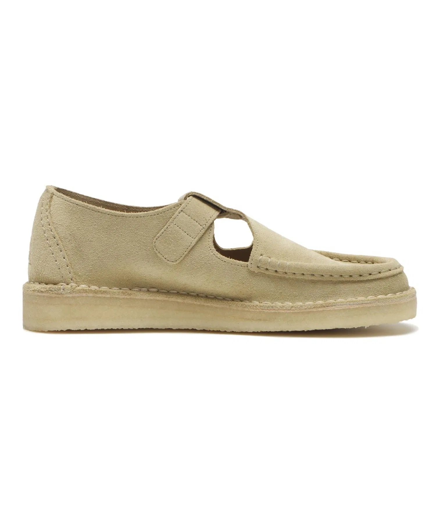 Мужские мокасины из натуральной кожи Clarks NOMAD T BAR бежевые — фото 2