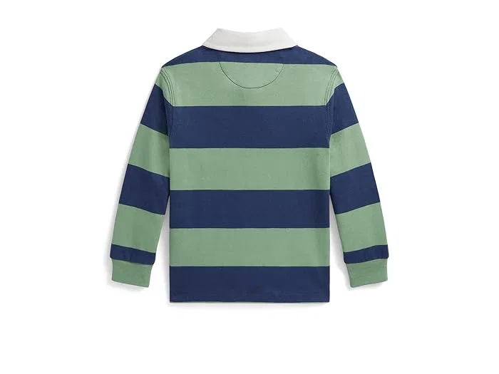 Рубашка поло The Iconic Rugby Shirt Polo Ralph Lauren Kids, Faded Mint/Old Royal — фото 2